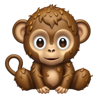monkey covered in poo sticker