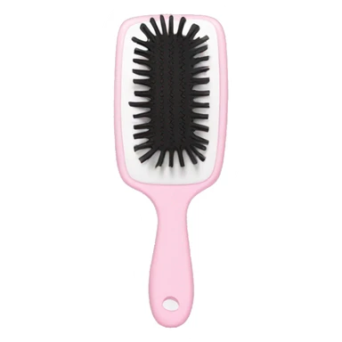 Light pink hairbrush with a white bow tie sticker