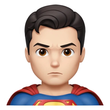 superman character face only younger sticker