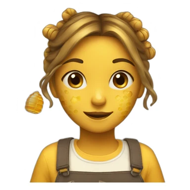 Girl and the honey sticker