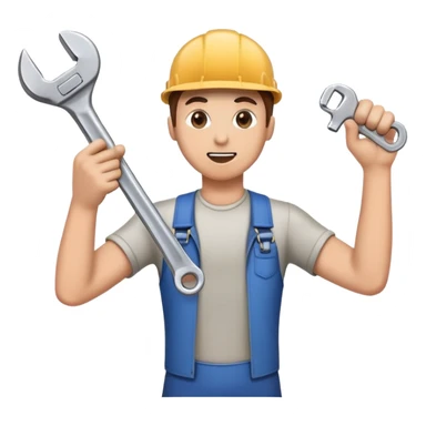 Throwing a wrench sticker