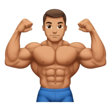 bodybuilder posing sticker