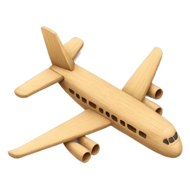 airplane made of bamboo sticker