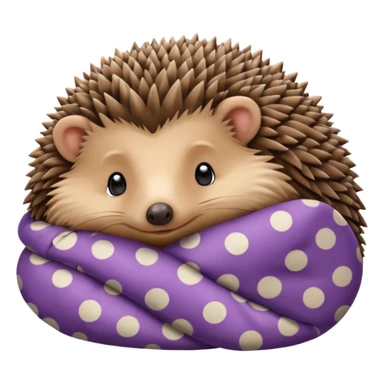 hedgehog in pajama curled up sticker