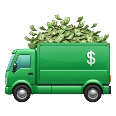 truck with money sticker