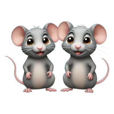 Rats as twins  sticker
