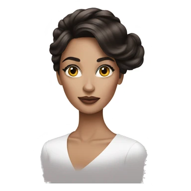 Women brunette with dior  sticker