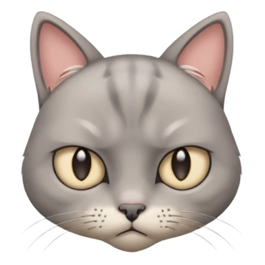 a  cute cat is sad and mad sticker