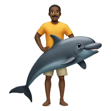 Black man on a dolfin  sticker