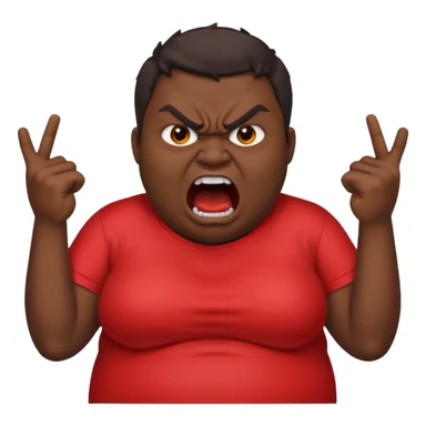 gum tsion emoji very not nice rude shouting ragebaiter fat ugly sticker