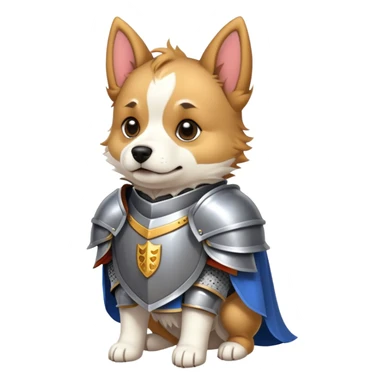 Anime dog with  knight outfit sticker