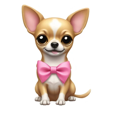 Chihuahua with a pink bow sticker