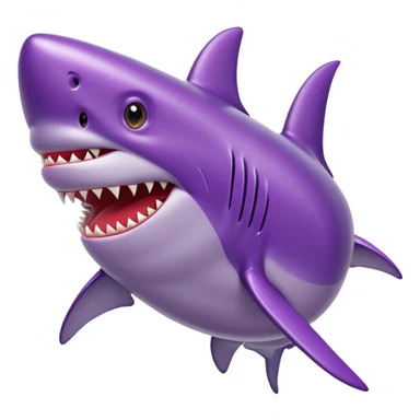 shark with eggplant sticker