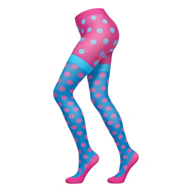 pink and blue polka dot tight sticker