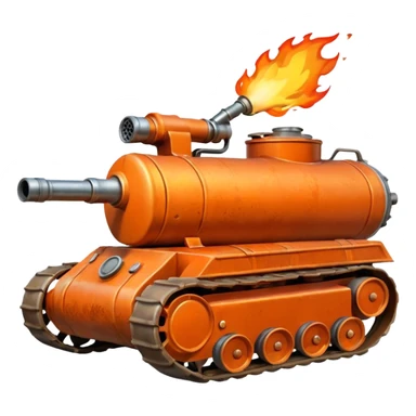 flame thrower with tank sticker