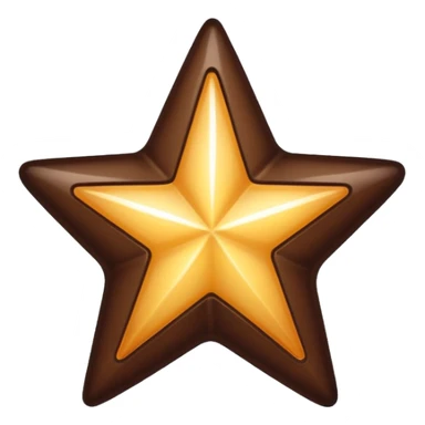 dark brown shining star sticker