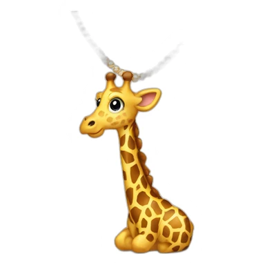 Giraffe avec collier de perle sticker