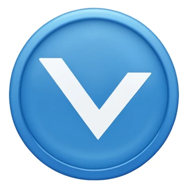 A blue circle with a white checkmark in the middle sticker
