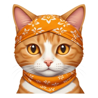 Cat with bandanna  sticker