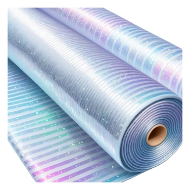 roll of fabric with sparkles and digital pattern, smart fabric, high-tech textile roll sticker