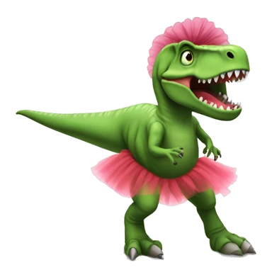 t rex wearing tutu on sketboard  sticker