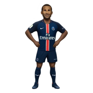 Macron avec un maillot du PSG sticker