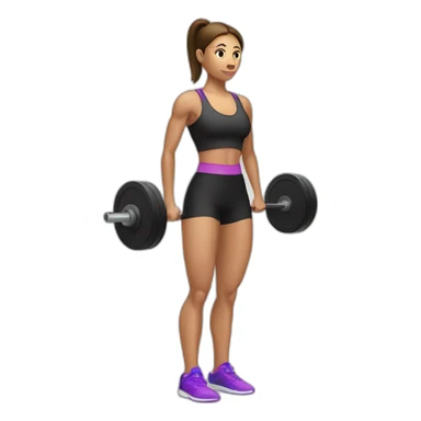 woman doing single leg deadlift sticker
