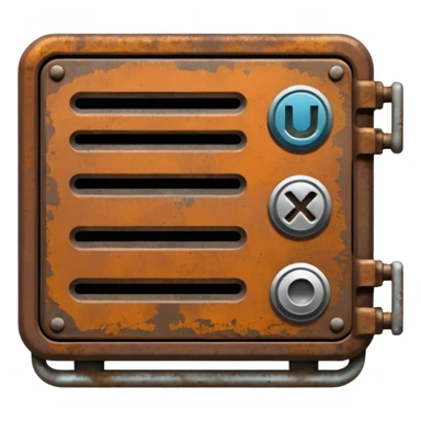 Create a Discord server icon showing the name DUBS based on the popular video game RUST. sticker