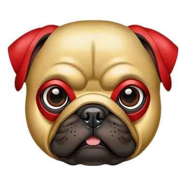 ironman mast on a pug sticker