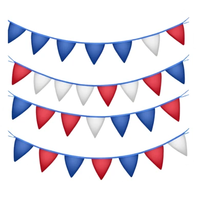 Red white and blue patriotic bunting sticker