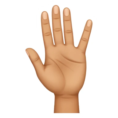 a hand with three fingers up sticker