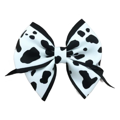 Cowprint hair bow sticker