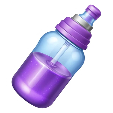 glitter purple and cian feeding bottle sticker