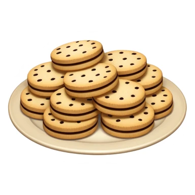 A plate of shortbread biscuits full-chocolate sticker