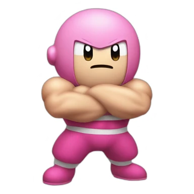 Kirby muscle sticker