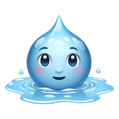 a puddle of white and clear liquid sticker