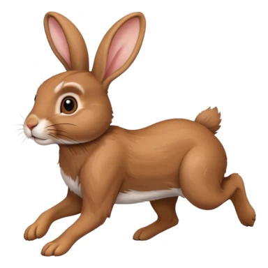 High resolution of a running rabbit sticker