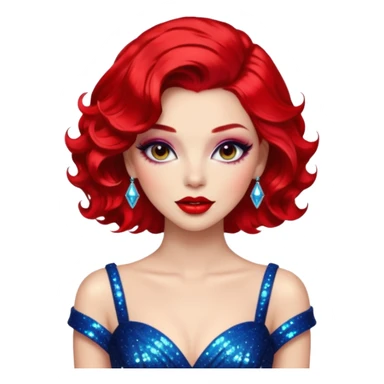 Představuji si mě jako glamourózní postavu, s výrazným make-upem a stylovým oblečením. Budu mít rtěnku v zářivé barvě, perfektně upravené vlasy a elegantní šaty. Pozadí bude plné třpytek a lesku, aby to podtrhlo mou módní vášeň. Styl bude spíše realistický, ale s nádechem fantazie a extravagance. 💅 sticker