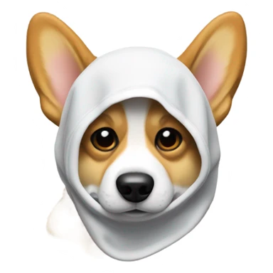 Corgi wearing a balaclava sticker