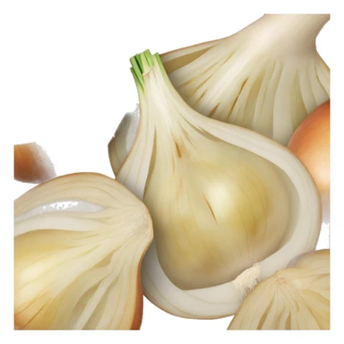 Quarter of an onion cut to the side sticker