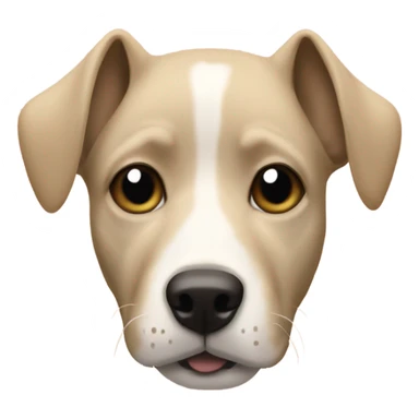 the snapchat dog filter but an aesthetic version with a beige color and the ears having white sp sticker