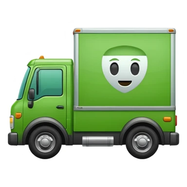 delivery truck green sticker