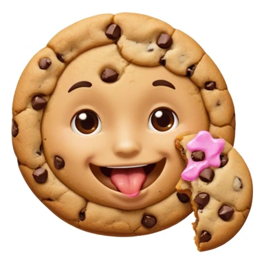 Folk mordiendo galleta sticker