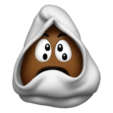 poop wearing a hoodie  sticker