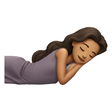 brunette girl sleeping cozy sticker