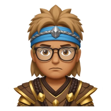 Glasses-Wearing wild Warrior sticker