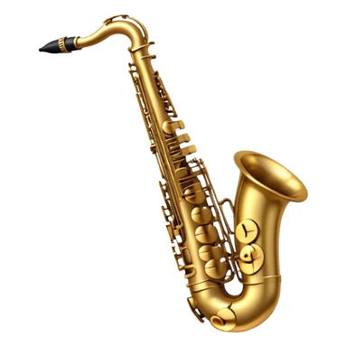 Cinematic Realistic Saxophone, smooth, curving brass body with a golden finish, soft reflections of warm light catching the details, a player’s fingers carefully pressing the keys, glowing with a jazzy, atmospheric charm. sticker