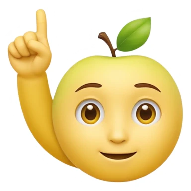 A 3D Apple-style yellow round emoji, neutral face with simple cartoonish eyes, raising one hand, thumb pointing backward over the shoulder to indicate “past” or “behind,” clean minimal background, smooth bright style sticker