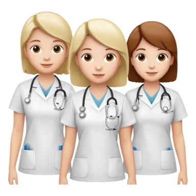 equipo de hospital enfermeras sticker