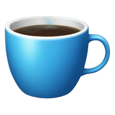 blue coffee cup aesthetic sticker